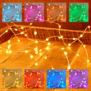 LUMABASE 50-Light Battery Operated Mini String Wire LED Lights in Multi-Color with Multi-Function Remote Control (2-Pack)