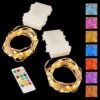 LUMABASE 50-Light Battery Operated Mini String Wire LED Lights in Multi-Color with Multi-Function Remote Control (2-Pack)