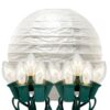 LUMABASE 10 in. 10-Light White Paper Lantern String Lights