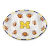 Magnolia Lane Michigan Ceramic Football Tailgating Platter