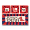 Magnolia Lane Ole Miss Ceramic 4 Section Tailgating Serving Platter