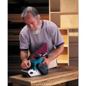 Makita 11 Amp 4 in. x 24 in. Corded Belt Sander with Abrasive Belt, 80G Belt and Dust Bag