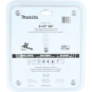 Makita 6-1/2 in. 56-Teeth Carbide Tipped Cordless Plunge Saw Blade for Wood/MDF/Laminate