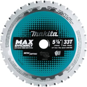 Makita 5-7/8 in. 33T Carbide-Tipped Max Efficiency Saw Blade, Metal/General Purpose