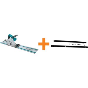 Makita 12 Amp 6-1/2 in. Plunge Circular Saw with 55 in. Guide Rail and Guide Rail Clamp (2-Pack)