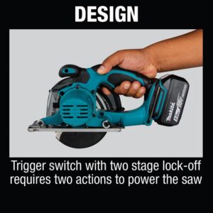 Makita 18-Volt 5-3/8 in. 5.0 Ah LXT Lithium-Ion Cordless Metal Cutting Saw Kit with Electric Brake and Chip Collector