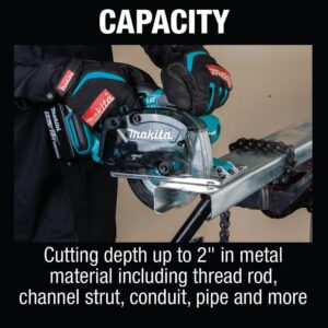 Makita 18-Volt 5-3/8 in. 5.0 Ah LXT Lithium-Ion Cordless Metal Cutting Saw Kit with Electric Brake and Chip Collector
