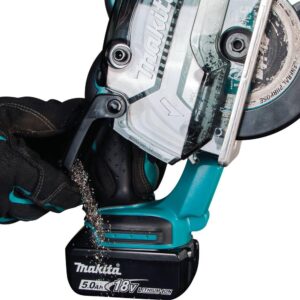 Makita 18-Volt 5-3/8 in. 5.0 Ah LXT Lithium-Ion Cordless Metal Cutting Saw Kit with Electric Brake and Chip Collector