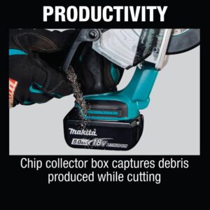 Makita 18-Volt 5-3/8 in. 5.0 Ah LXT Lithium-Ion Cordless Metal Cutting Saw Kit with Electric Brake and Chip Collector
