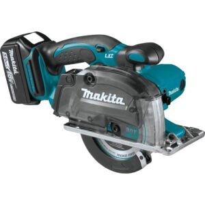 Makita 18-Volt 5-3/8 in. 5.0 Ah LXT Lithium-Ion Cordless Metal Cutting Saw Kit with Electric Brake and Chip Collector