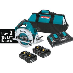 Makita 18-Volt X2 LXT Lithium-Ion (36-Volt) Brushless Cordless 7-1/4 in. Circular Saw Kit with 4 Batteries (5.0Ah)