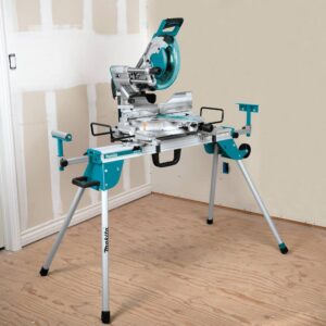 Makita 15 Amp 10 in. Dual-Bevel Sliding Compound Miter Saw with Laser and Stand
