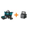 Makita 18V LXT 4.0 Ah Battery and Rapid Optimum Charger Starter Pack with bonus 18V LXT/12V MAX CXT Bluetooth Job Site Speaker