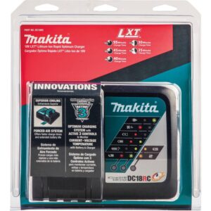 Makita 18V LXT 4.0 Ah Battery and Rapid Optimum Charger Starter Pack with bonus 18V LXT/12V MAX CXT Bluetooth Job Site Speaker