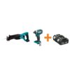 Makita 18-Volt LXT Lithium-Ion Cordless Reciprocal Saw and Impact Driver with Free 4.0Ah Battery (2-Pack)
