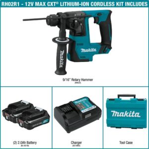 Makita 12-Volt CXT Lithium-Ion Cordless 9/16 in. Rotary Hammer Kit (2.0Ah)