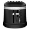 KitchenAid 4-Slice Matte Black Long Slot Toaster with High-Lift Lever