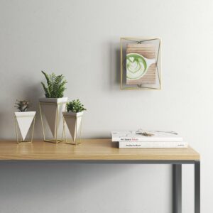 Umbra Prisma 5 in. x 7 in. Brass Matte Picture Frame