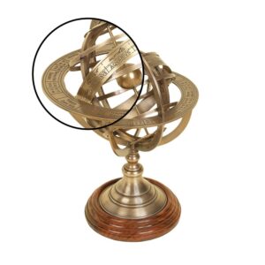 LITTON LANE Nautical Brass Armillary Sphere