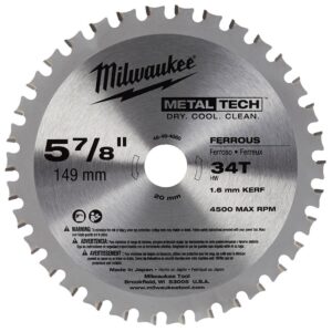 Milwaukee 5-7/8 in. x 34 Teeth Ferrous Metal Cutting Saw Blade
