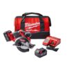Milwaukee M18 FUEL 18-Volt Lithium-Ion Brushless Cordless Metal Cutting 5-3/8 in. Circular Saw Kit w/ Two 5.0Ah Batteries, Charger