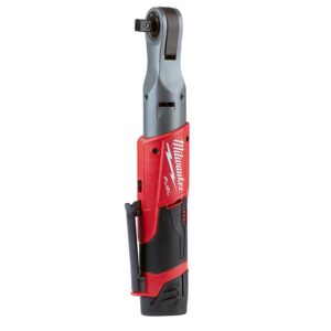 Milwaukee M12 FUEL 12-Volt Lithium-Ion Brushless Cordless 1/2 in. Ratchet Kit W/ (2) 2.0Ah Batteries, Charger & Tool Bag