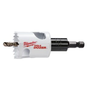 Milwaukee 1-1/2 in. Hole Dozer Bi-Metal Hole Saw with 3/8 in. Arbor & Pilot Bit