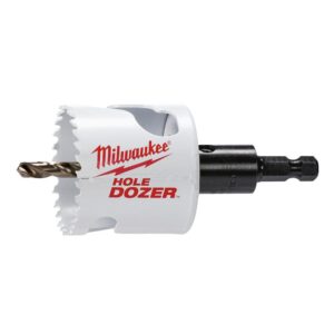 Milwaukee 2 in. Hole Dozer Bi-Metal Hole Saw with 3/8 in. Arbor & Pilot Bit