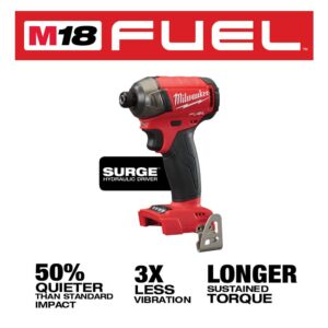Milwaukee M18 FUEL SURGE 18-Volt Lithium-Ion Brushless Cordless 1/4 in. Hex Impact Driver Compact Kit with Two 5.0 Ah Batteries
