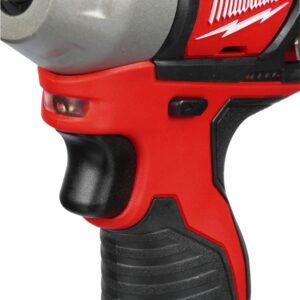 Milwaukee M12 12-Volt Lithium-Ion Cordless 1/4 in. Impact Wrench Kit W/ (2) 1.5Ah Batteries, Charger & Hard Case