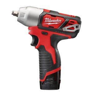 Milwaukee M12 12-Volt Lithium-Ion Cordless 3/8 in. Impact Wrench Kit W/ (2) 1.5Ah Batteries, Charger & Hard Case