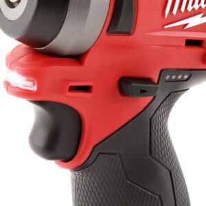 Milwaukee M12 FUEL 12-Volt Lithium-Ion Brushless Cordless Stubby 1/4 in. Impact Wrench Kit with One 4.0 and One 2.0Ah Batteries