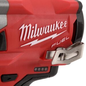 Milwaukee M12 FUEL 12-Volt Lithium-Ion Brushless Cordless Stubby 3/8 in. Impact Wrench Kit with One 4.0 and One 2.0Ah Batteries