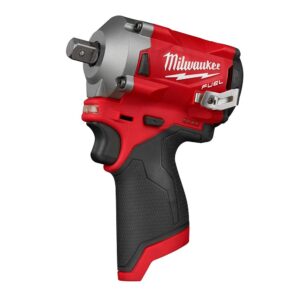 Milwaukee M12 FUEL 12-Volt Lithium-Ion Brushless Cordless Stubby 1/2 in. Impact Wrench with Pin Detent (Tool-Only)