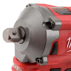 Milwaukee M12 FUEL 12-Volt Lithium-Ion Brushless Cordless Stubby 1/2 in. Impact Wrench Kit with Pin Detent, 2 Batteries and Bag