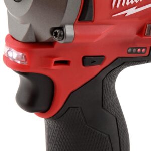 Milwaukee M12 FUEL 12-Volt Lithium-Ion Brushless Cordless Stubby 1/2 in. Impact Wrench Kit with Pin Detent, 2 Batteries and Bag