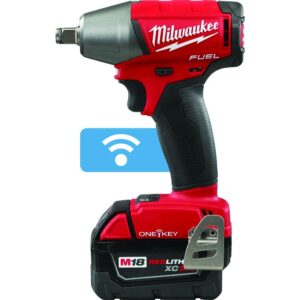 Milwaukee M18 FUEL ONE-KEY 18-Volt Lithium-Ion Brushless Cordless 1/2 in. Impact Wrench w/ Friction Ring Kit w/(2) 5.0Ah Batteries