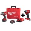 Milwaukee M18 FUEL 18-Volt Lithium-Ion Brushless Cordless 1/2 in. Impact Wrench with Friction Ring Kit W/ FUEL Impact Driver