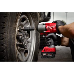 Milwaukee M18 ONE-KEY FUEL 18-Volt Lithium-Ion Brushless Cordless 1/2 in. Impact Wrench with Extended Anvil Kit with 2 Batteries