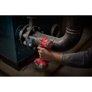 Milwaukee M18 FUEL 18-Volt Lithium-Ion Brushless Cordless Mid Torque 1/2 in. Impact Wrench W/Friction Ring Kit W/(2) 5.0Ah Battery