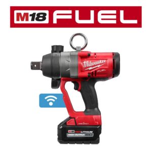 Milwaukee M18 FUEL ONE-KEY 18-Volt Lithium-Ion Brushless Cordless 1 in. Impact Wrench with Friction Ring and Two 8.0 Ah Batteries