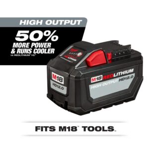 Milwaukee M18 FUEL 18-Volt Lithium-Ion Brushless Cordless 1 in. Impact Wrench with D-Handle Kit with Two 12.0 Ah Batteries