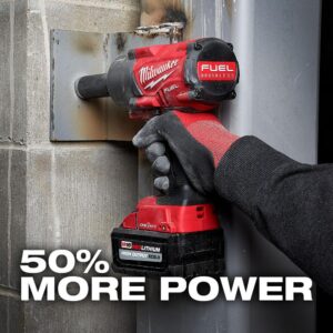Milwaukee M18 FUEL 18-Volt Lithium-Ion Brushless Cordless 1/2 in. Impact Wrench Friction Ring with Super Charger & 8.0 Ah Battery