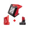 Milwaukee M12 12-Volt Lithium-Ion Cordless 1000-Lumen Rover LED Flood Light W/ M12 Portable Power Source/Charger & 3.0Ah Battery