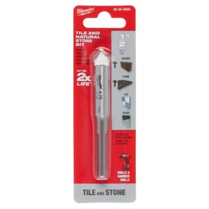 Milwaukee 1/2 in. Carbide Tipped Drill Bit for Drilling Natural Stone, Granite, Slate, Ceramic and Glass Tiles