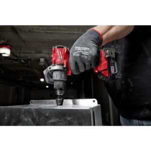 Milwaukee M18 18-Volt Lithium-Ion Cordless 1/2 in.- 4 in. Force Logic Knockout Tool Kit /W FUEL Hammer Drill & 5.0 Ah Battery