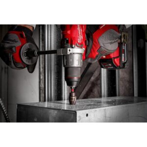 Milwaukee M18 18-Volt Lithium-Ion Force Logic Cordless 1/2 in. - 4 in. Knockout Tool Kit /W Bonus Impact Driver and Step Bits