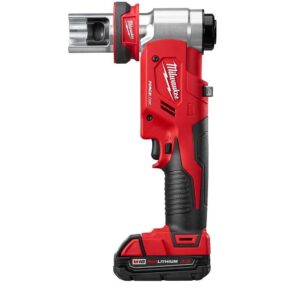 Milwaukee M18 18-Volt Lithium-Ion Cordless FORCE LOGIC 6 Ton Knockout Tool 1/2 in. to 2 in. Kit w/(1) 2.0 Ah Battery, Die Set