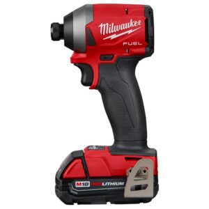 Milwaukee M18 18-Volt Lithium-Ion 1/2 in. to 4 in. Force Logic 6 Ton Cordless Knockout Tool Kit W/ Impact Driver & Step Bits