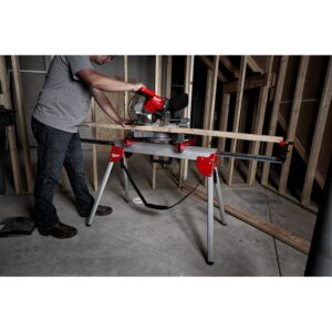 Milwaukee M18 FUEL 18-Volt Lithium-Ion Brushless Cordless 10 in. Dual Bevel Sliding Compound Miter Saw with Stand (Tool-Only)